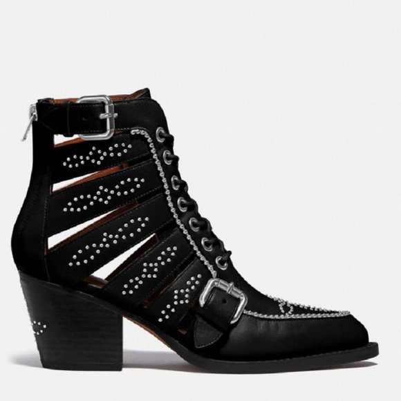 $149 *NEW* COACH Chalk Paisley Studded Bootie - Picture 9 of 11